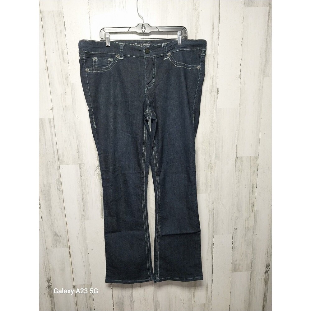 Source Of Wisdom England Bootcut Size 18 Dark Wash